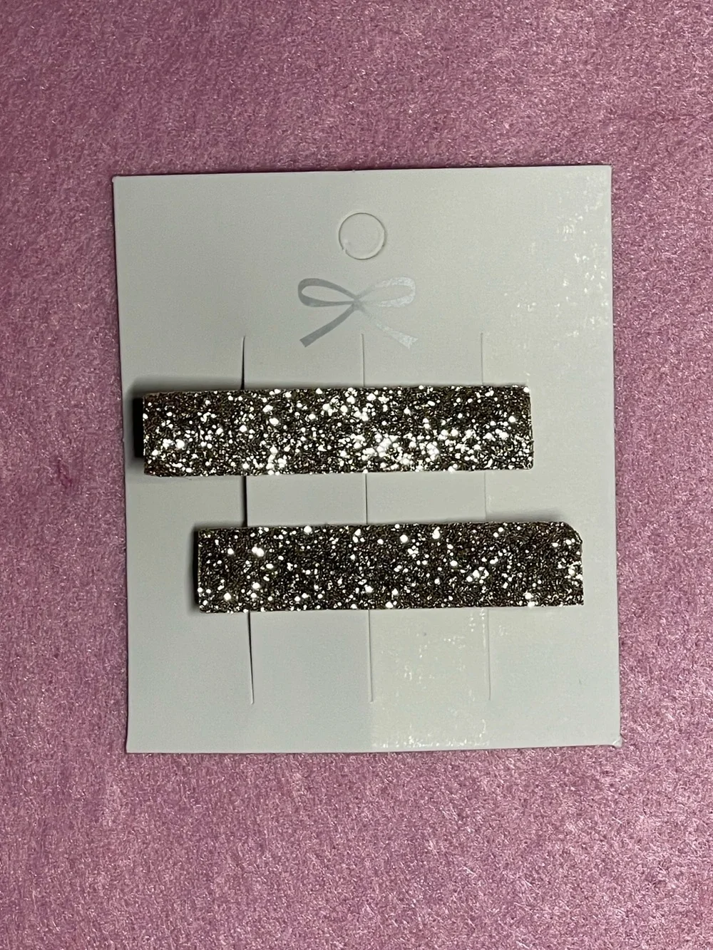 2 listings for $15 Handmade Glitter Hair Clips - Gold Sparkle